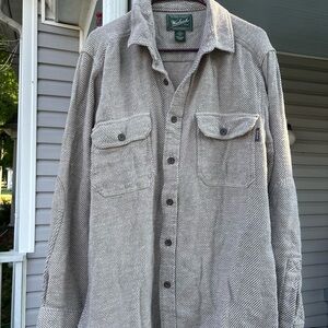 Woolrich Herringbone Button-Up Shirt Men’s Medium